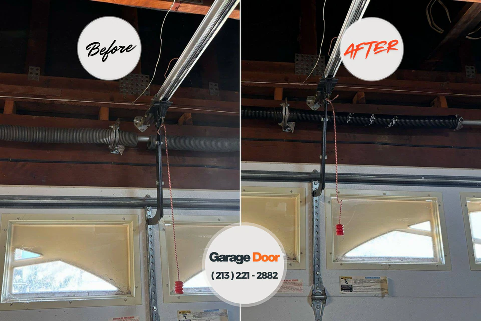 Before and after: garage door repair Orange Beach, AL